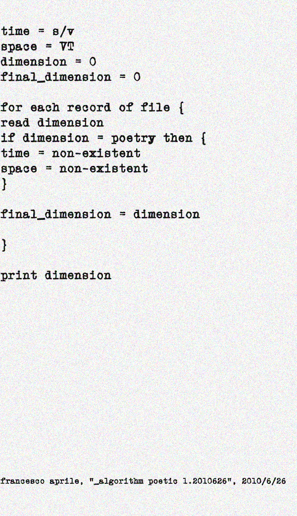 Aprile | Source code poetry – Utsanga